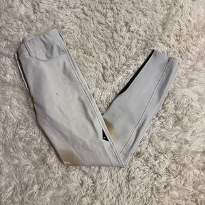 Women’s Size IT40 White Equiline Knee Patch Horseback Riding Breeches. Staining